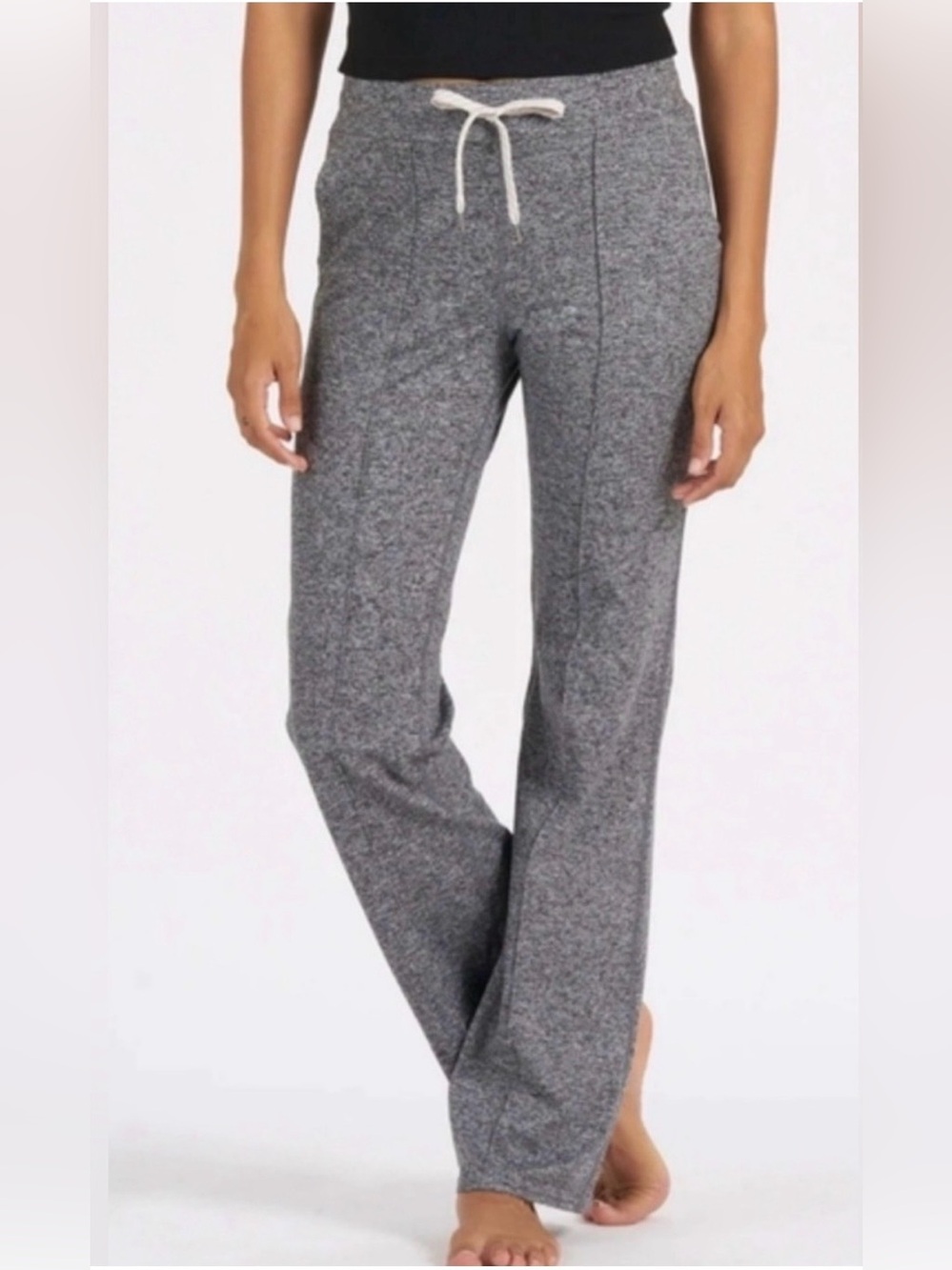 Vuori Halo Essential Pants Gray Heather Wide Leg Stretch Dreamknit‎ Athleisure